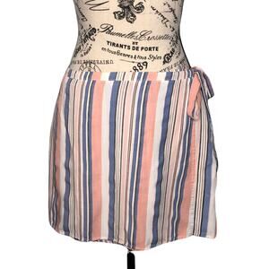 Sadie & Sage LARGE Lilia Faux Wrap Skirt - Stitch Fix Striped Waist Tie